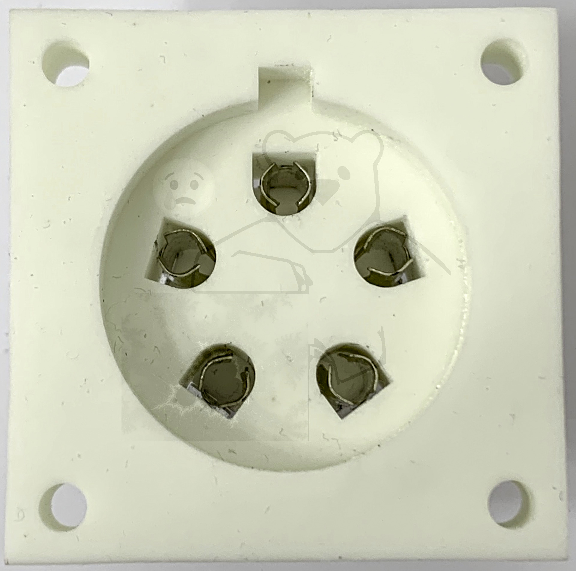 Fassung für Röhren mit: Poströhre, 5pol.